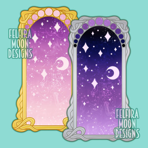 Galaxy portal designs for wooden pins and stickers