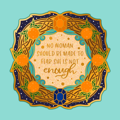 Enamel pin design inspired by The Priory of the Orange Tree by Samantha Shannon