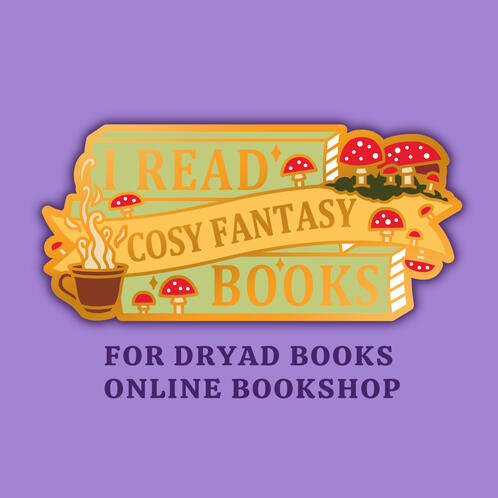 I read fantasy books variant enamel pin commission for Dryad Books I read fantasy books variant enamel pin commission for Dryad Books