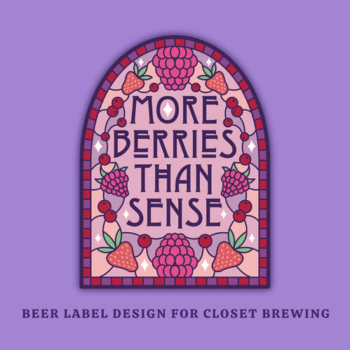 Stained glass inspired beer label design, commissioned by Closet Brewing Stained glass inspired beer label design, commissioned by Closet Brewing
