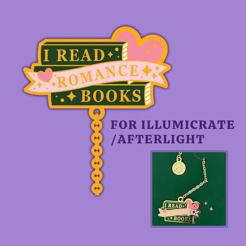 I read romance books variant enamel bookmark for Illumicrate I read romance books variant enamel bookmark for Illumicrate